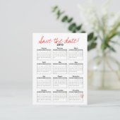 Kalender 2010 Bewaar de datum aankondiging (Staand voorkant)