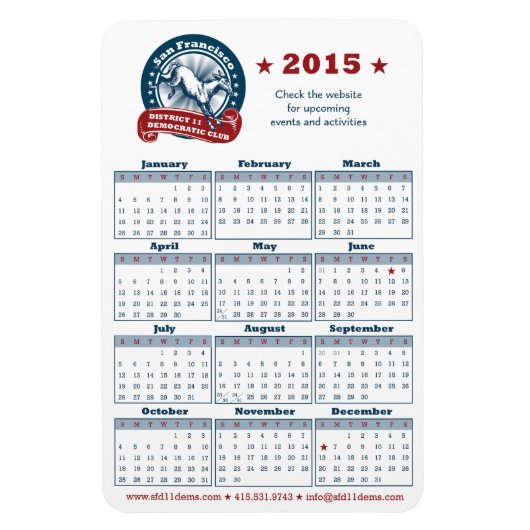 Kalender 2015 magneet (Verticaal)