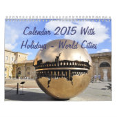 Kalender 2015 Met Feestdagen - Wereldsteden (Hoes)