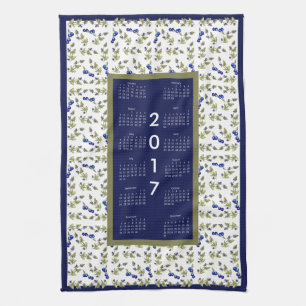 Kalender 2017 Blauwbessen Keukenkeukenhanddoek Theedoek