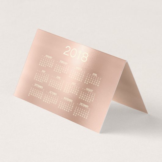 Kalender 2018 Beauty Studio Wimpers Roze Roze Ogen Visitekaartjes (Voorkant)