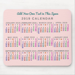 Kalender 2019 (zie beschrijving voor nieuwe versie muismat
