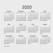Kalender 2020 door Janz Comic Sans Transparant Sticker (Voorkant)