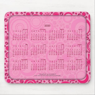 Kalender 2020 Mousepad, Rounds 2 Toonroze Muismat