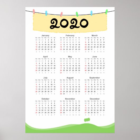 Kalender 2020 Poster (Voorkant)