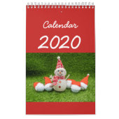 Kalender 2020 voor golfer met golfbal op groen (Hoes)