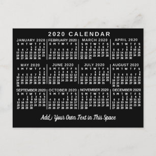 Kalender 2020 (zie beschrijving voor nieuwe versie briefkaart