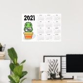 Kalender 2021 Poster met gratis knuffels - zondag (Thuiskantoor)