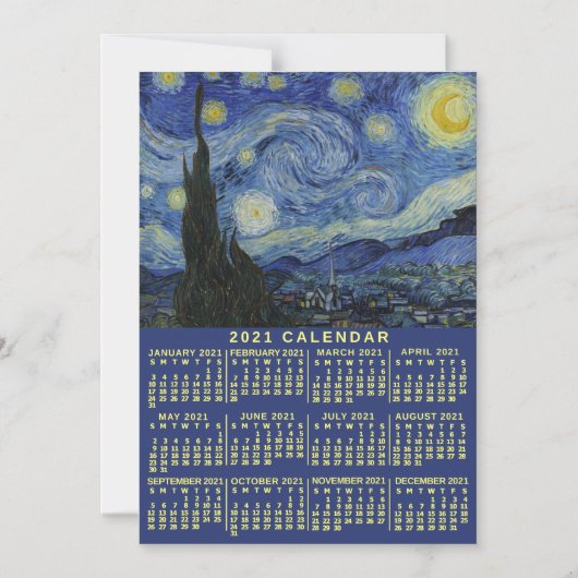 Kalender 2021 (zie beschrijving voor nieuwe versie magnetische uitnodiging (Voorkant)