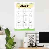 Kalender 2022 Poster - Zondag begint (Thuiskantoor)