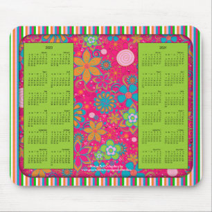 Kalender 2023-2024 Mousepad, Grandmas Garden Green Muismat