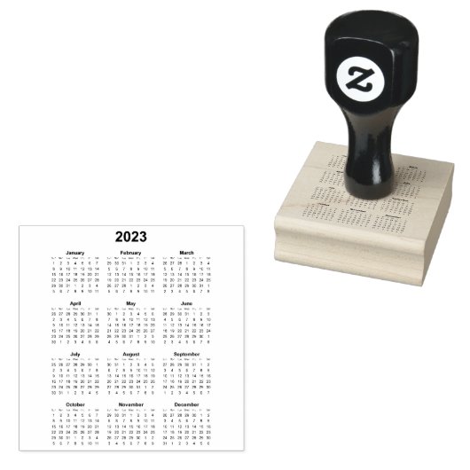 Kalender 2023 jaar Rubberstempel Rubberstempel (Gestempeld)