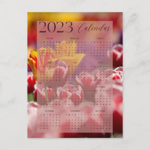 kalender 2023 met mooie tulip-motieven briefkaart