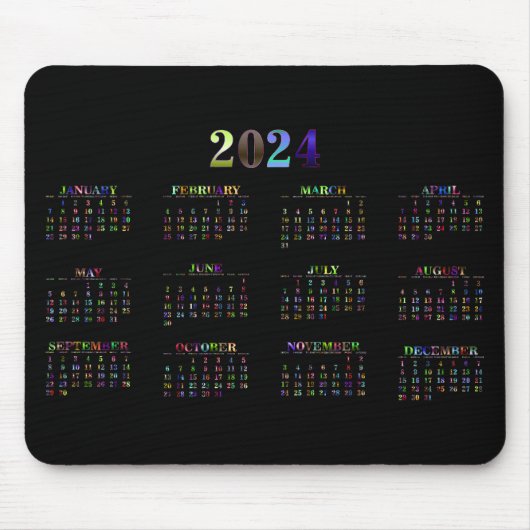 Kalender 2024 muismat (Voorkant)
