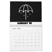 Kalender 2024 - Zwart-wit Kalender 2024 (Jan 2026)