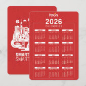Kalender 2025 Blauw Informatiekaartje (Voorkant / Achterkant)