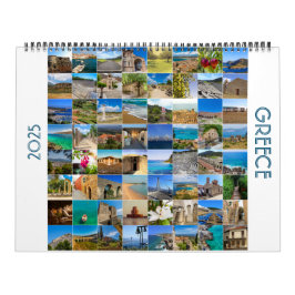 Kalender 2025 jaar met foto van Griekenland Kalend