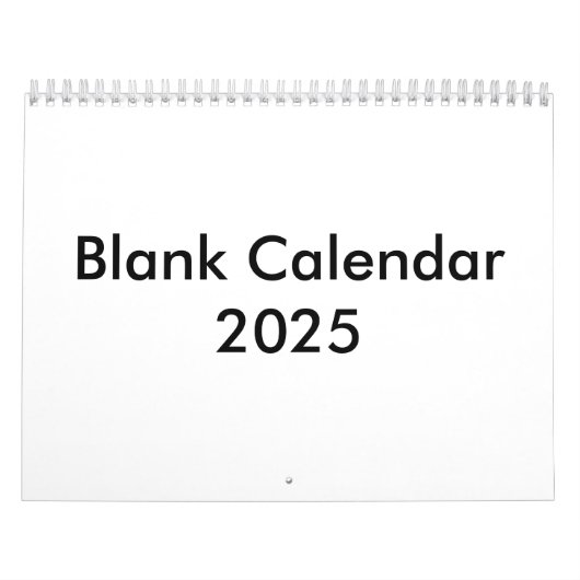 Kalender 2025 leeg met maanden (Hoes)