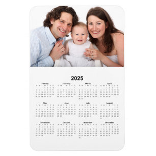 Kalender 2025 met aangepaste fotomagneet magneet