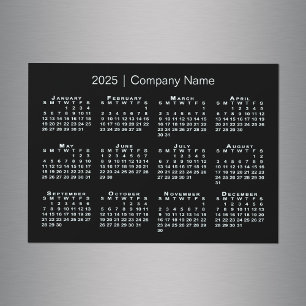 Kalender 2025 met bedrijfsnaam Black Magnet
