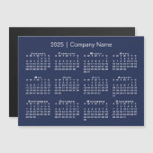 Kalender 2025 met bedrijfsnaam Navy Blue Magnet (Voorkant / Achterkant)