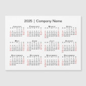 Kalender 2025 met bedrijfsnaam White Magnet (Voorkant)