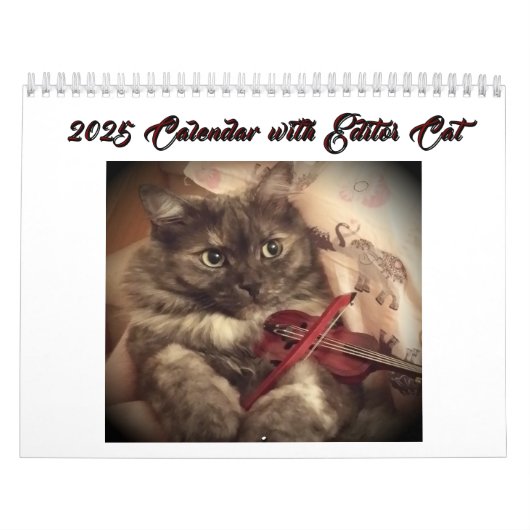 Kalender 2025 met Redactie Cat by RoseWrites (Hoes)