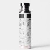 Kalender 2025 op witte berk waterfles (Rechts)