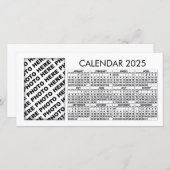 Kalender 2025 Voeg 1 verticale fotokaart toe (Voorkant / Achterkant)