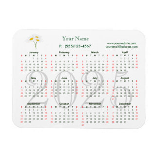 Kalender 2025 voor zakelijke magneet