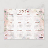 Kalender 2026 briefkaart (Achterkant)