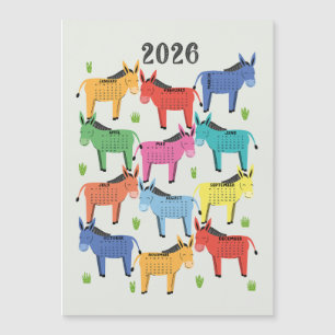 Kalender 2026 Kleurrijke Ezel