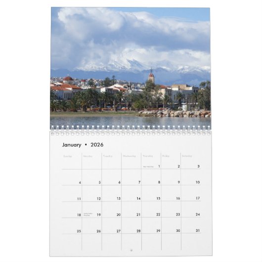 Kalender 2026 Kreta, Griekenland (Jan 2026)