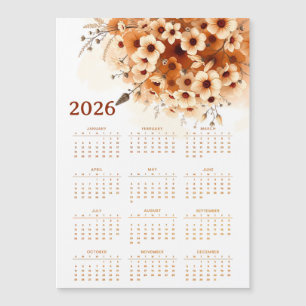 Kalender 2026 met bloemen