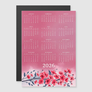Kalender 2026 met bloemen