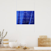 Kalender 2026 op Blauw Abstract Fotosjabloon Poster (Keuken)