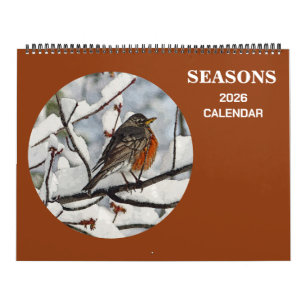 KALENDER 2026 SEIZOENEN" KALENDER VAN 12 MAANDEN