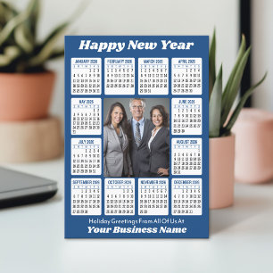 Kalender 2026 - Verticale bedrijfsfoto Feestdagenkaart