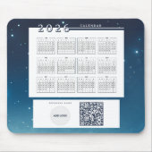 Kalender 2026 Voeg Logo QR-code toe Muismat (Voorkant)