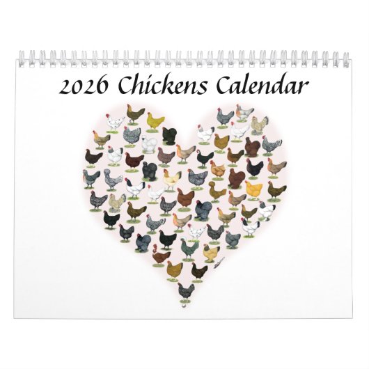 Kalender 2026 voor kippen (Hoes)