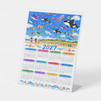 Kalender 2027 001 reclamebord met voetstuk