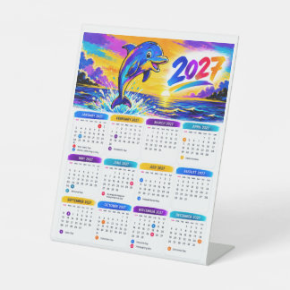 Kalender 2027 002 reclamebord met voetstuk