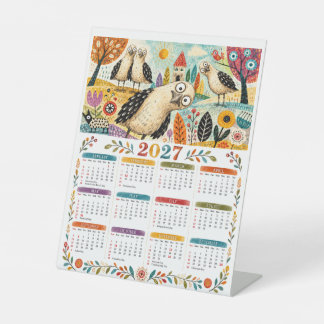 Kalender 2027 005 reclamebord met voetstuk