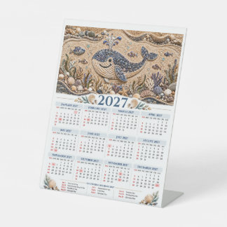 Kalender 2027 006 reclamebord met voetstuk