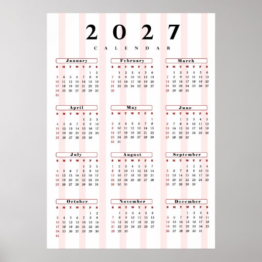 Kalender 2027 poster (Voorkant)