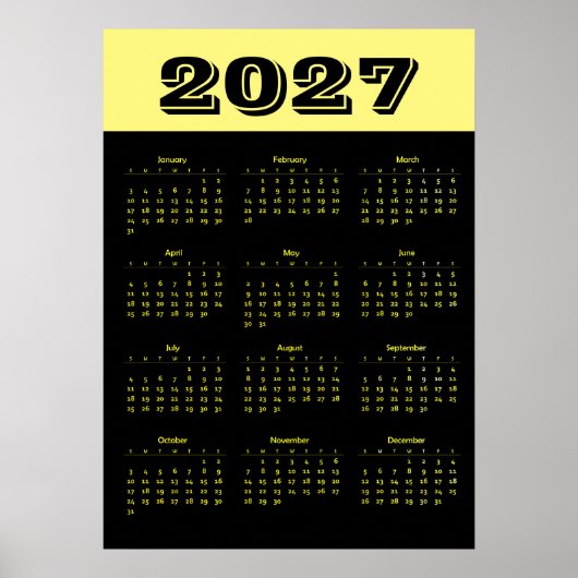 Kalender 2027 poster (Voorkant)