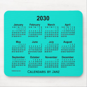 Kalender 2030 Turquoise door Janz-Muismat Muismat