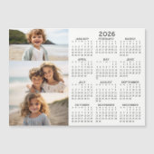 Kalender - 3 foto's - Basic Grey White Magnet (Voorkant)