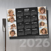 Kalender - 8 foto's - Basic zwart wit magneet