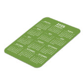 Kalender - Basic Minimal Groen en Wit Modern Magneet (Linkerzijde)